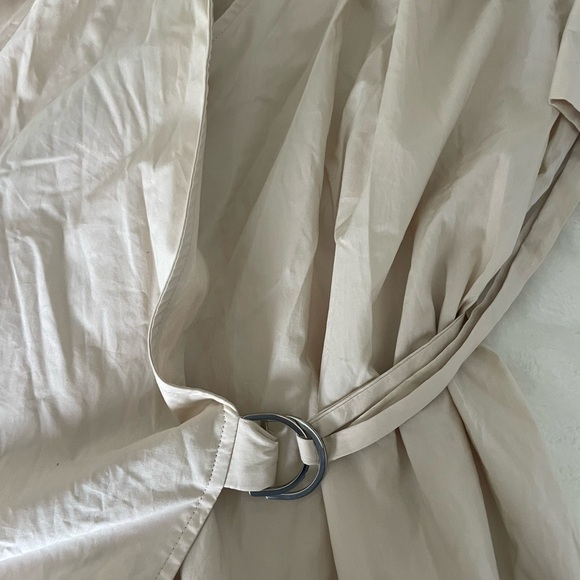 & Other Stories Cream Wrap Dress - Picture 4 of 11